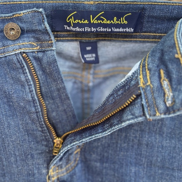 Gloria Vanderbilt The Perfect Fit Denim Straight Leg Jeans | Size 14P - Picture 5 of 8